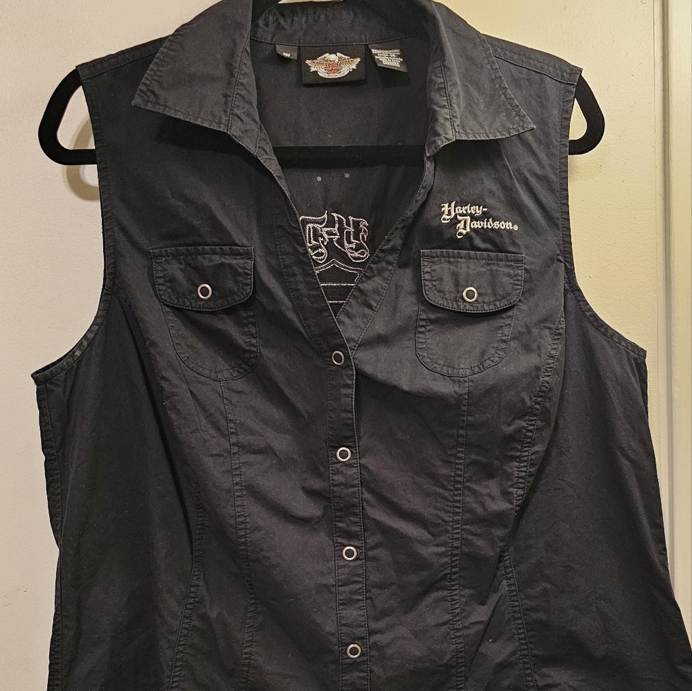 Harley button up Vest - Women's Size 1W